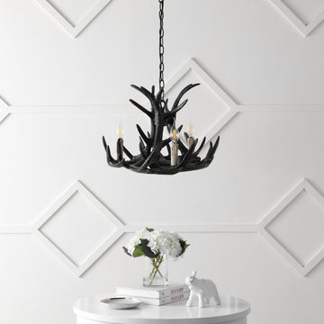 Rudolph Adjustable Resin Antler LED Chandelier